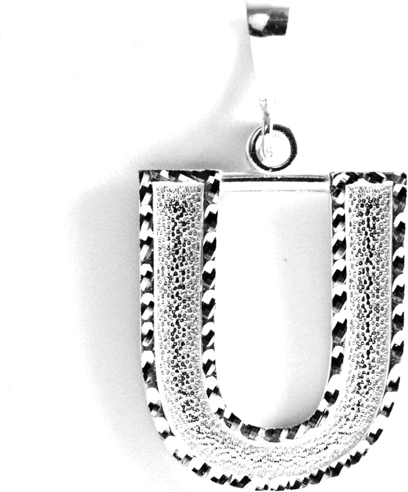 Deidreamers Personalized 1.0 Inch Solid.925 Sterling Silver Initial A-Z Charm - Image 1